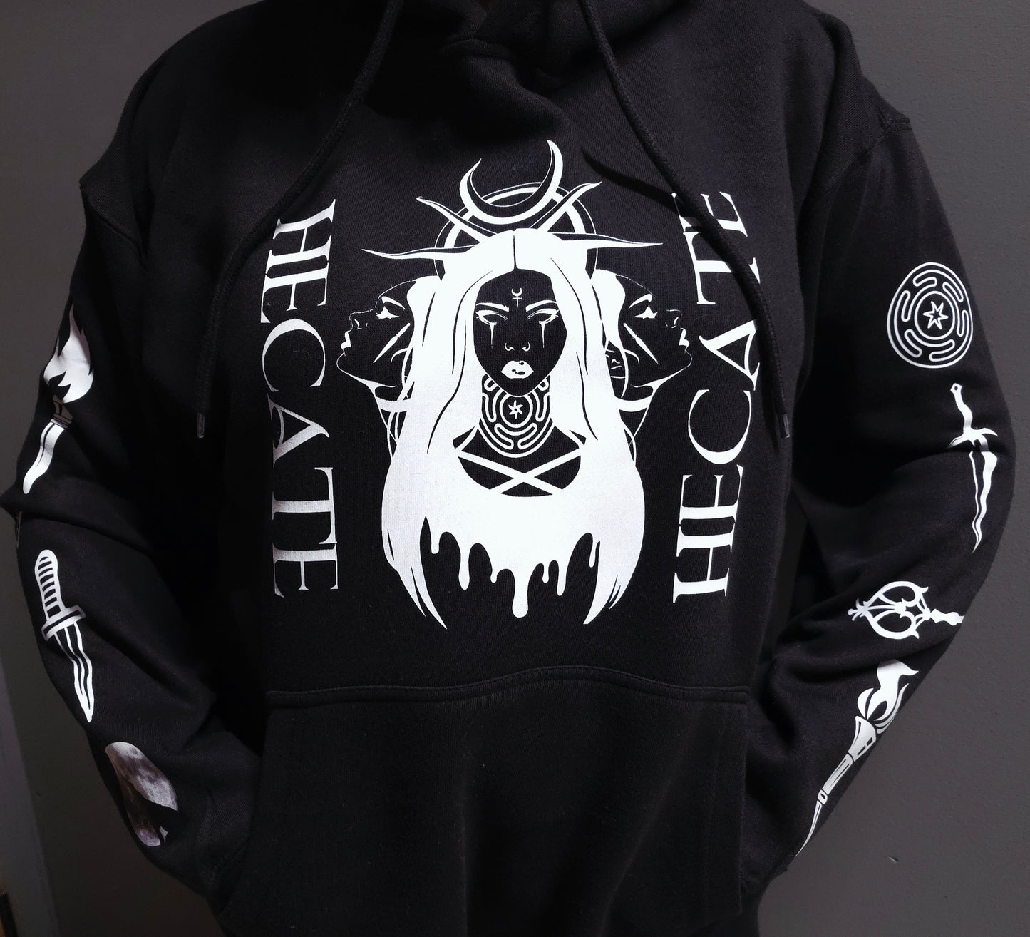 Hecate Custom Black Hoodie Sweatshirt Pullover