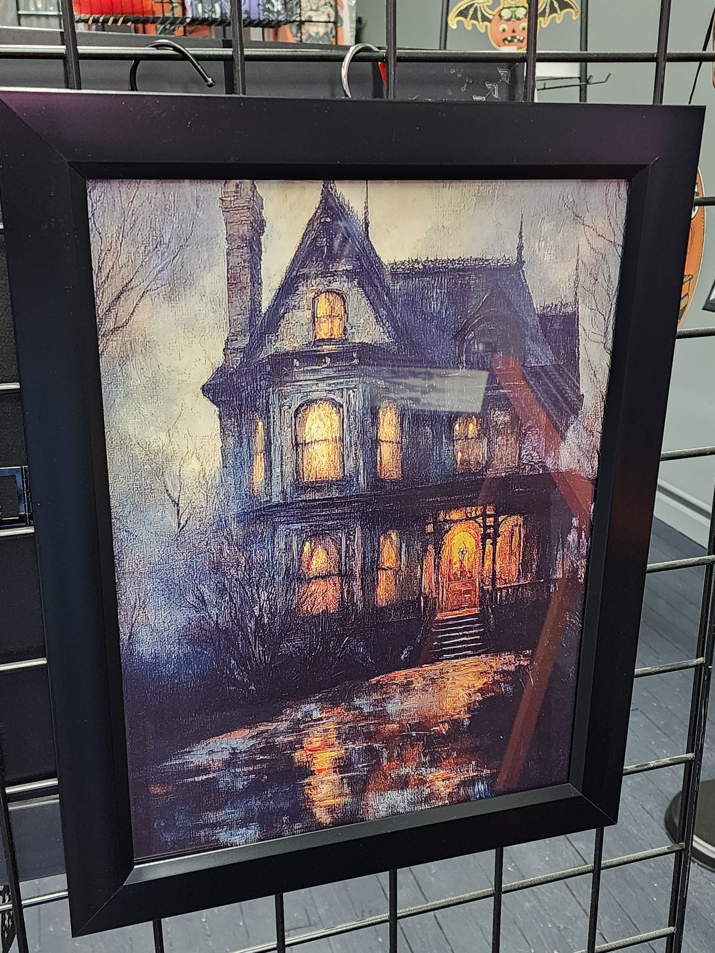 Haunted House Framed Print Halloween Gothic Victorian