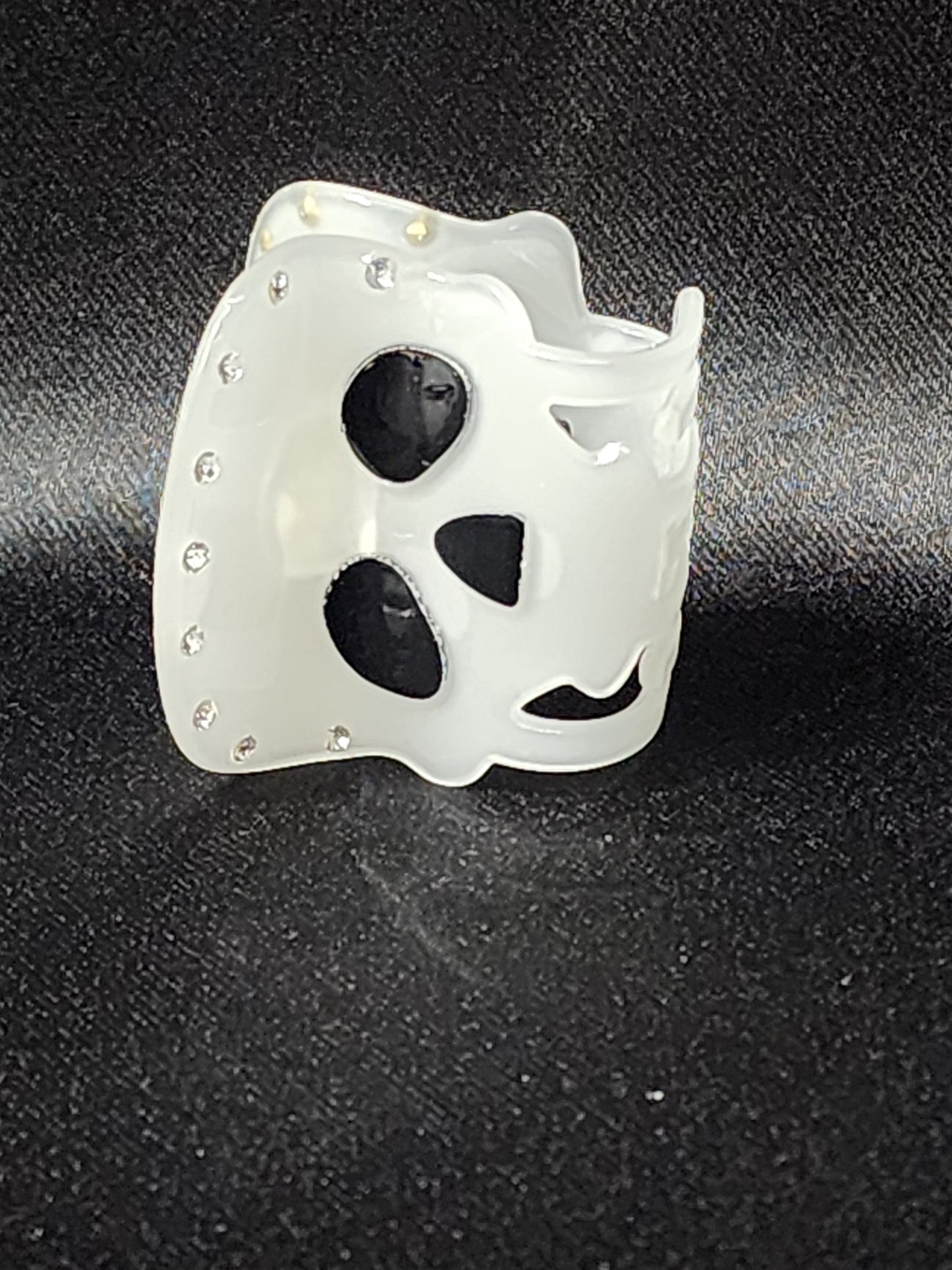 Glow in the Dark Black Bat Skull Hair Claw Clip Whimsigoth