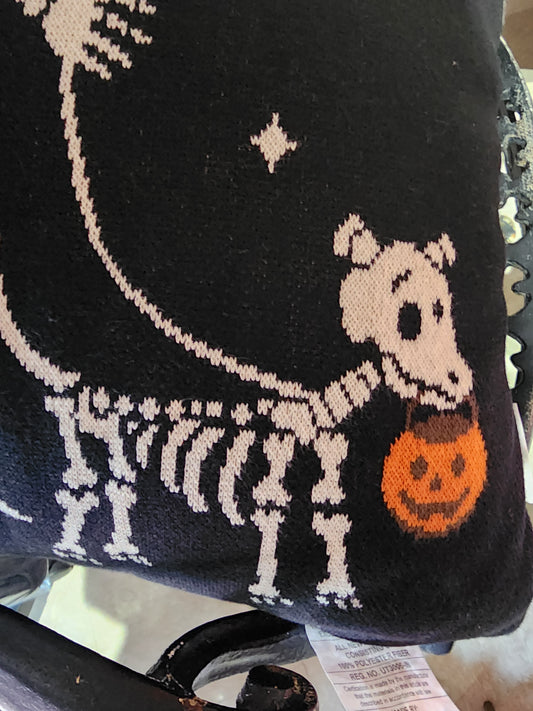 Skeleton Walking Dog Pillow
