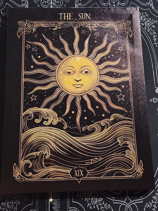 Tarot Sun Moon Star Canvas Print Set of Three