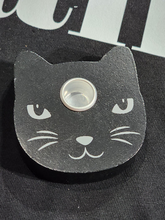 Black Cat Spell Candle Holder
