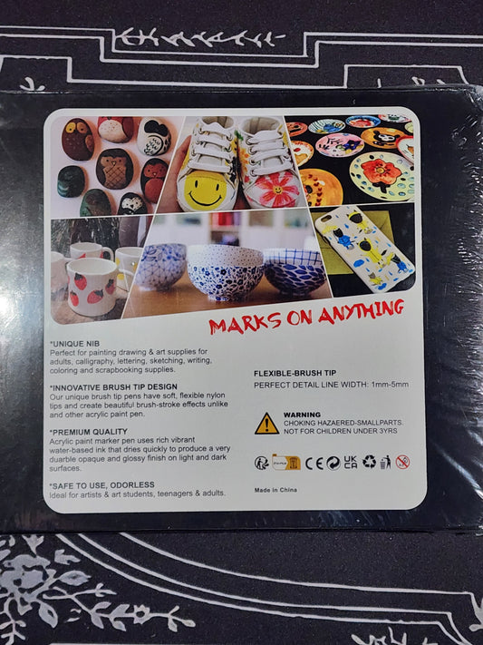 Acrylic Paint Markers adult coloring book pens.