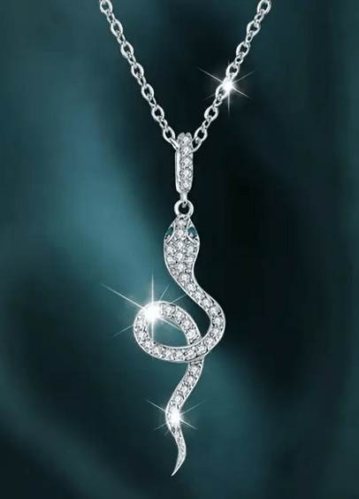 Serpent Snake Pendant Necklace Jewelry - Gothic & Alternative Gift - Haunted