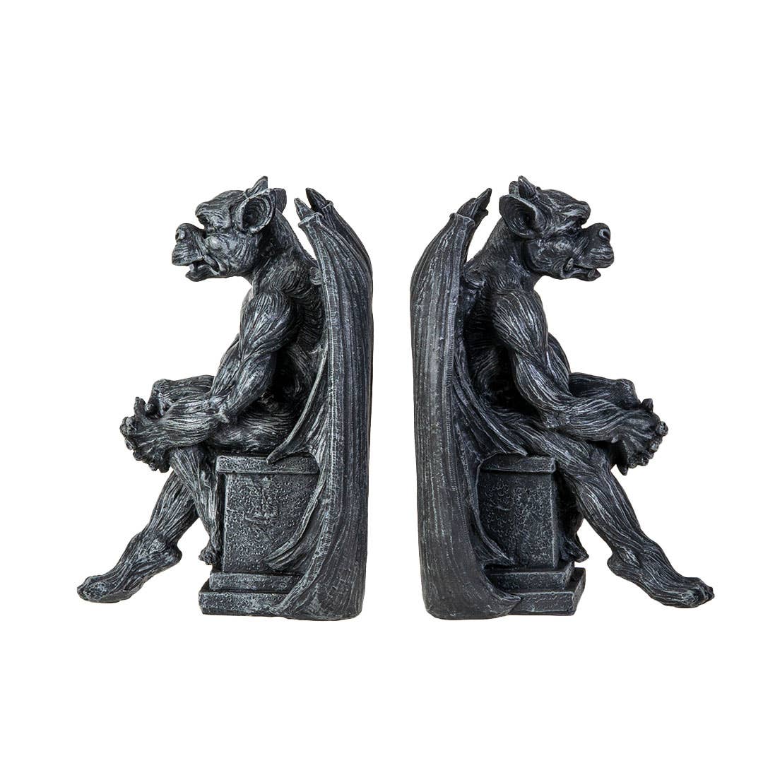 Sitting Gargoyle Bookends Book Holders Bookends - Gothic & Alternative Gift - Haunted