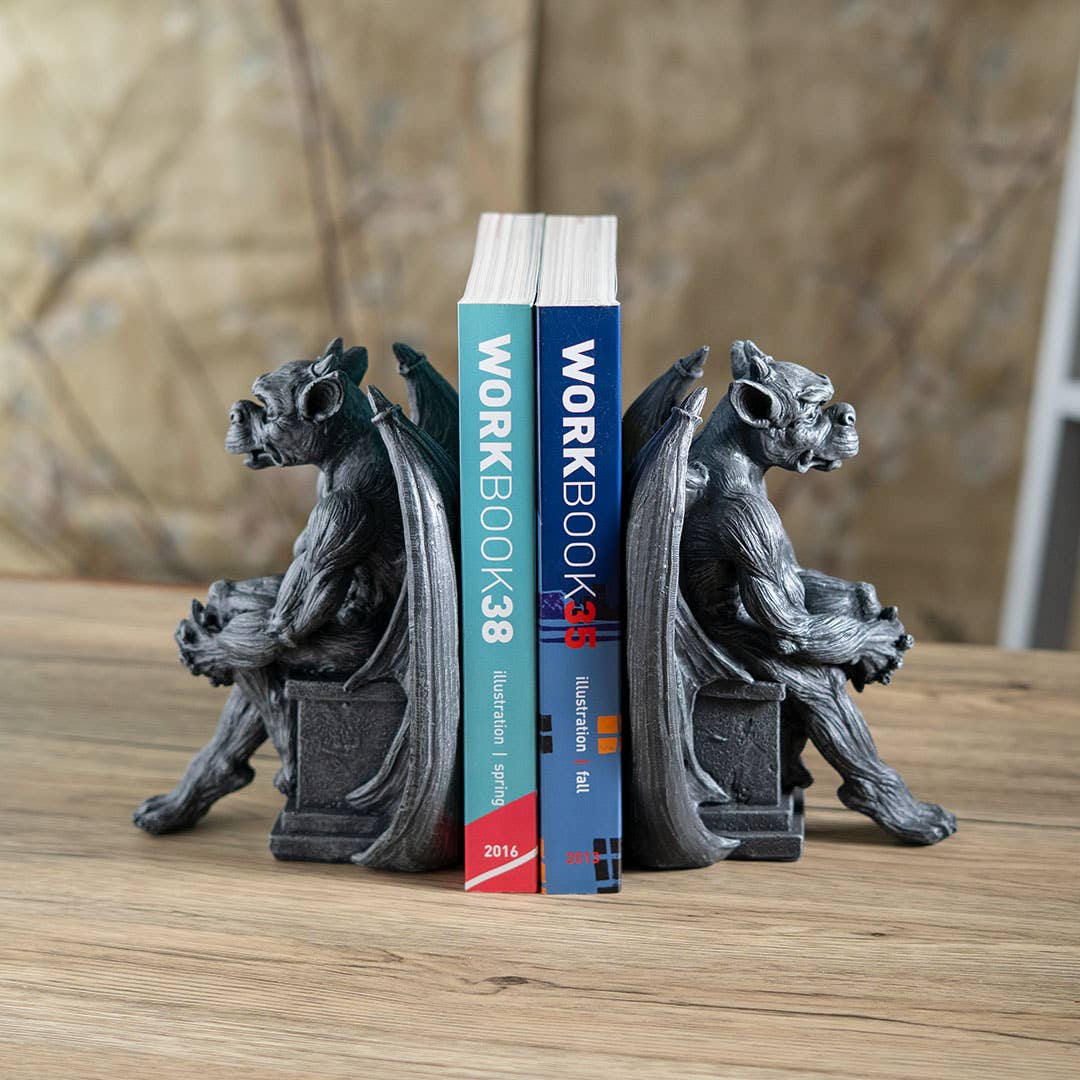 Sitting Gargoyle Bookends Book Holders Bookends - Gothic & Alternative Gift - Haunted
