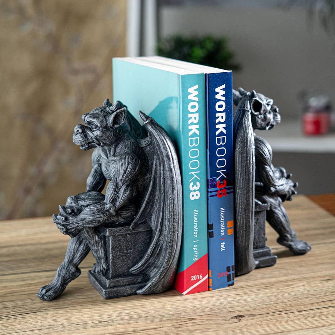 Sitting Gargoyle Bookends Book Holders Bookends - Gothic & Alternative Gift - Haunted