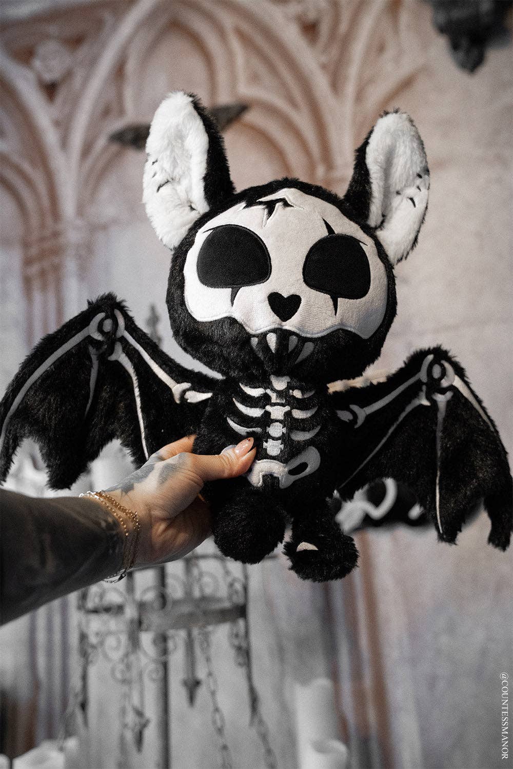 Skelebat Plush Toy Skeleton Bat Gothic Stuffed Animals - Gothic & Alternative Gift - Haunted