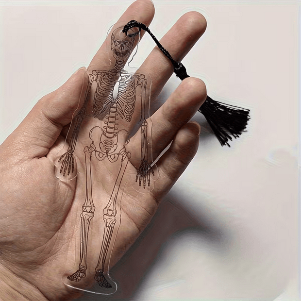 Skeleton Bookmark with tassel Bookmarks - Gothic & Alternative Gift - Haunted