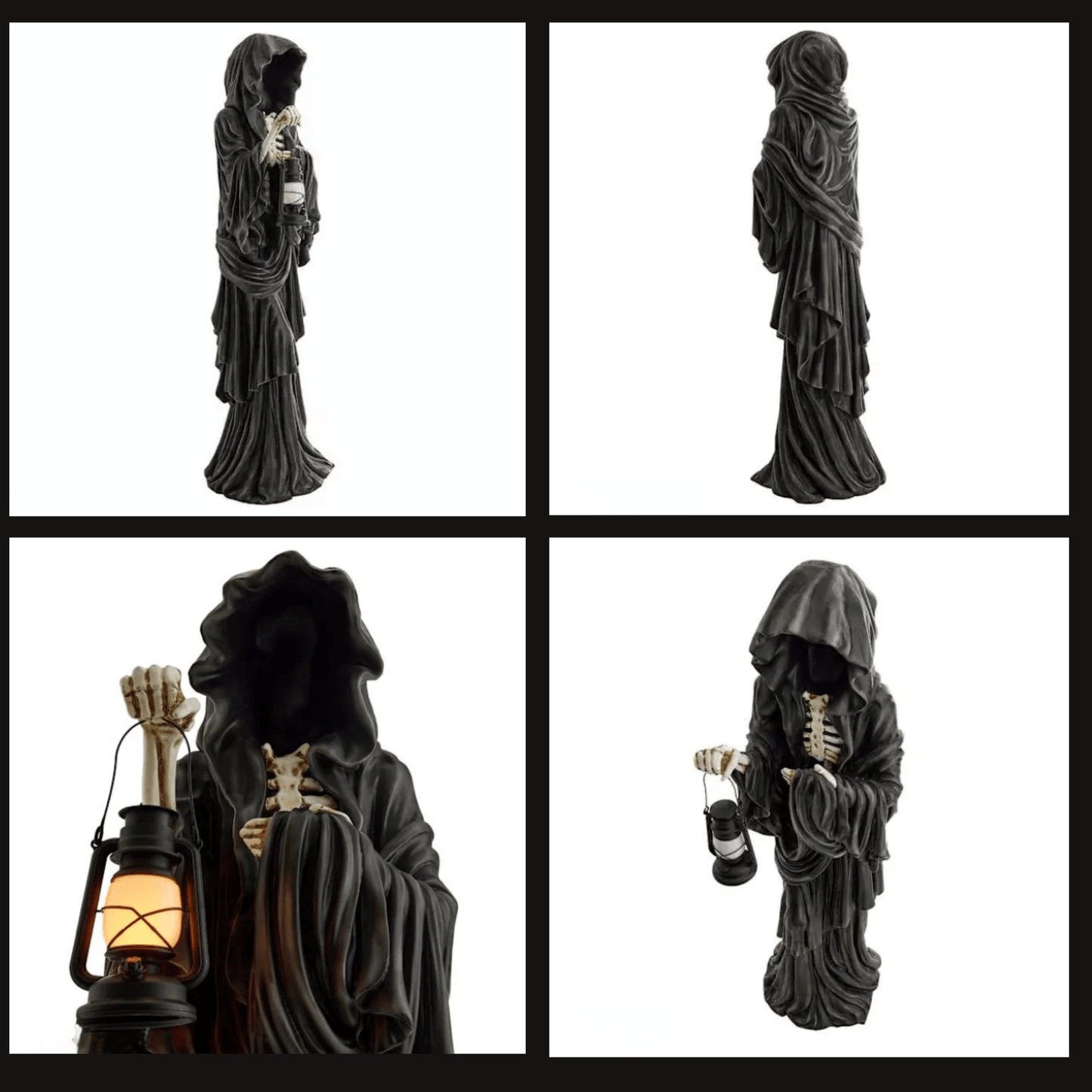 Skeleton Grim Reaper LIT 6 foot tall Figure Statue Home Decor - Gothic & Alternative Gift - Haunted