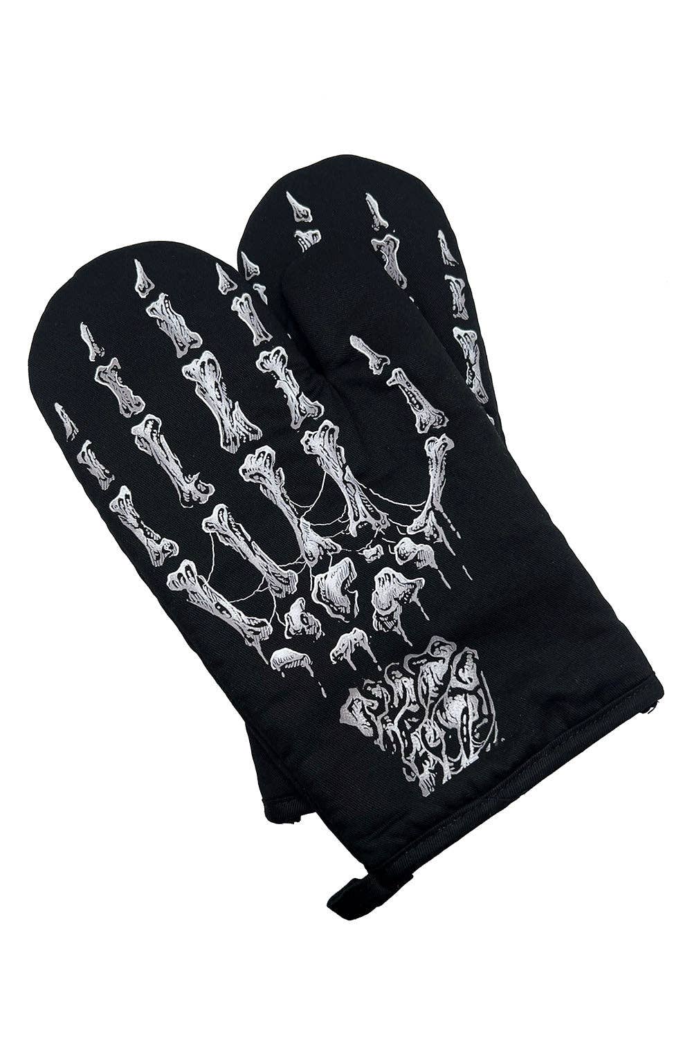 Skeleton Hand Oven Mitts Set of 2 Accessories - Gothic & Alternative Gift - Haunted