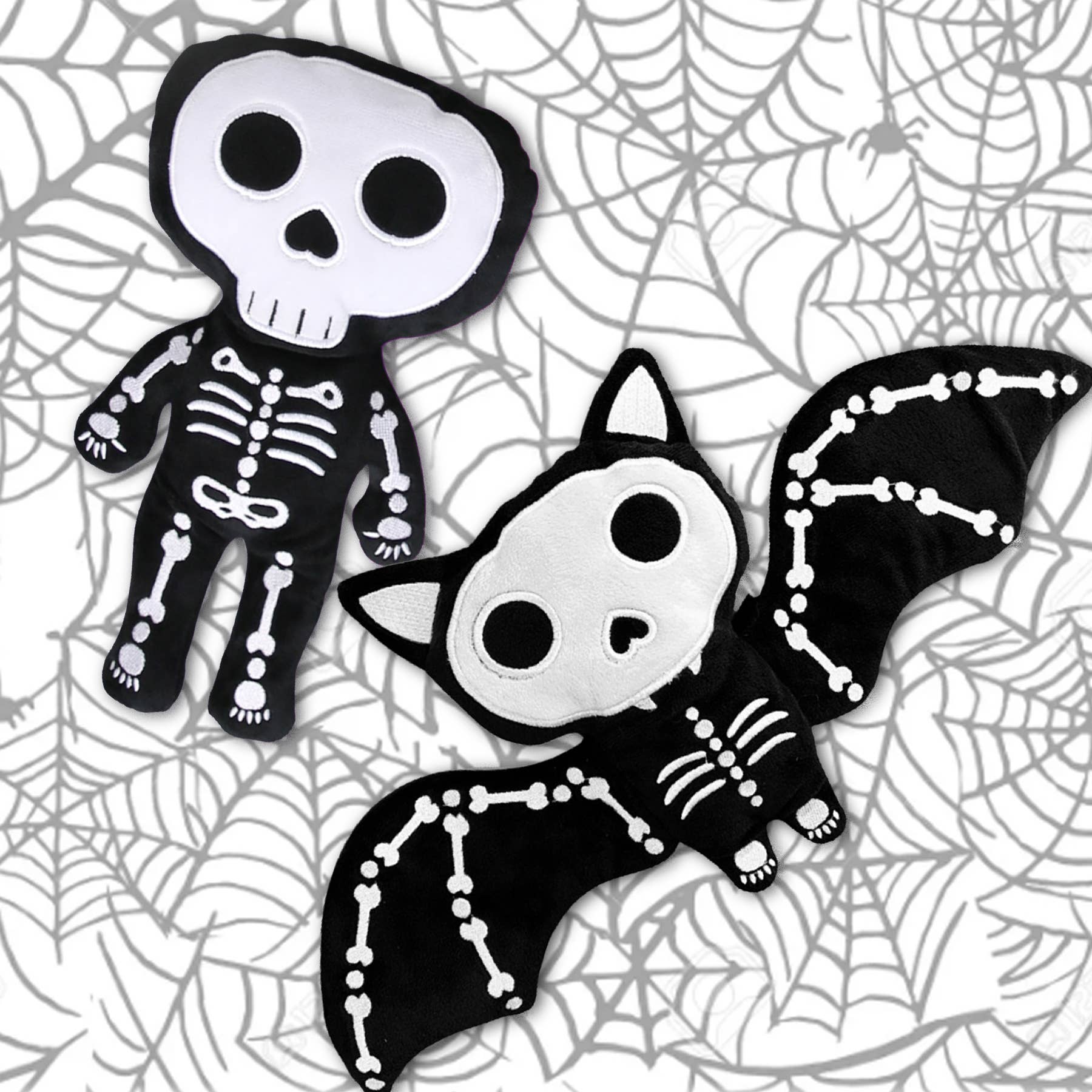 Skeleton Stuffed Plush Whimsigoth Halloween Stuffed Animals - Gothic & Alternative Gift - Haunted