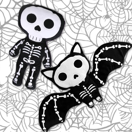 Skeleton Stuffed Plush Whimsigoth Halloween Stuffed Animals - Gothic & Alternative Gift - Haunted