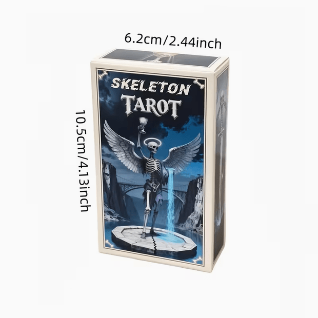 Skeleton Tarot Card Deck – 78 Gothic Cards, No Guidebook Witch Supplies - Gothic & Alternative Gift - Haunted