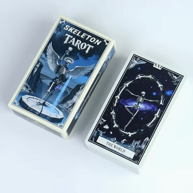 Skeleton Tarot Card Deck – 78 Gothic Cards, No Guidebook Witch Supplies - Gothic & Alternative Gift - Haunted