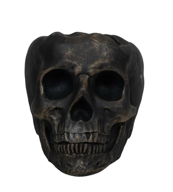 Skull Filled Mahogany Teak XLarge Candle Candles - Gothic & Alternative Gift - Haunted
