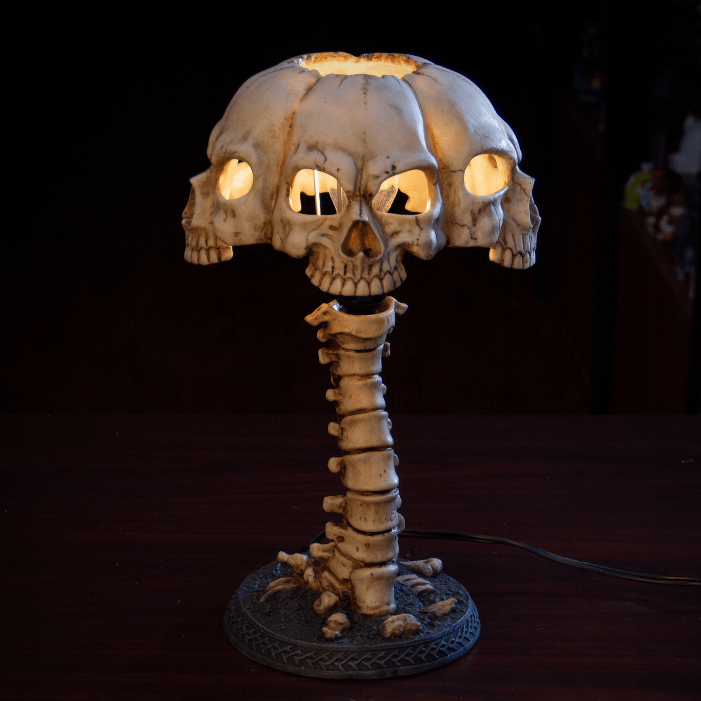 Skull Lamp Home Decor - Gothic & Alternative Gift - Haunted