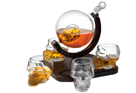 Skull Liquor Set, Decanter, Skull Glasses Decanter - Gothic & Alternative Gift - Haunted