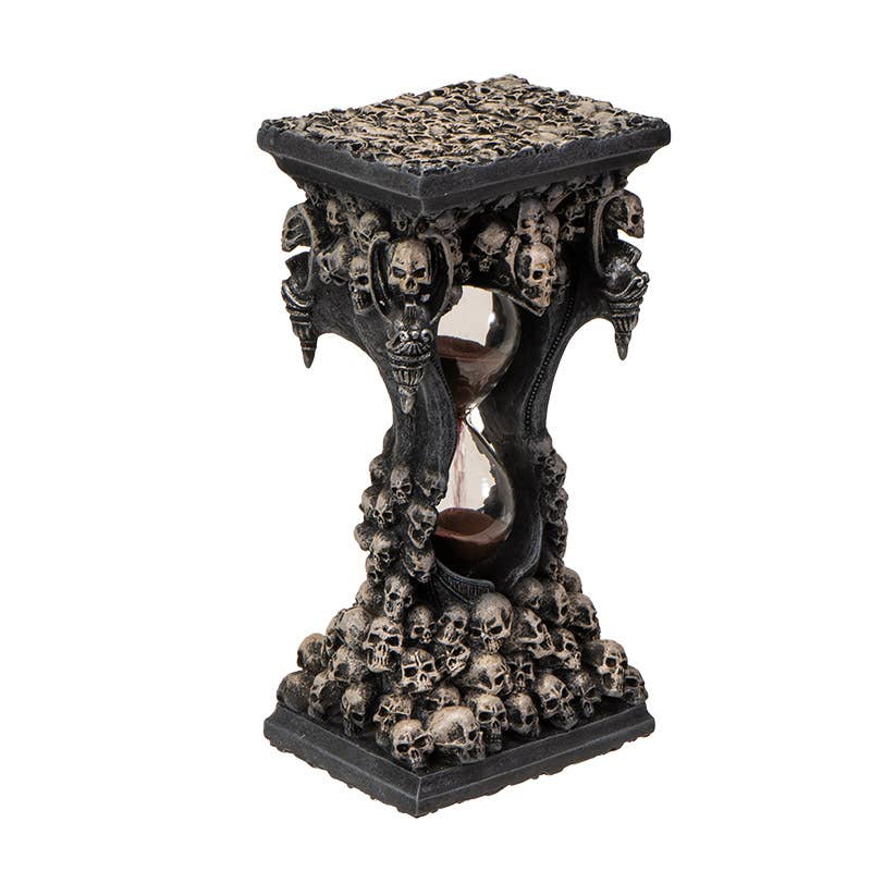 Skulls Sands of Death Timer Hour Glass Sand Timer Statue Home Decor - Gothic & Alternative Gift - Haunted