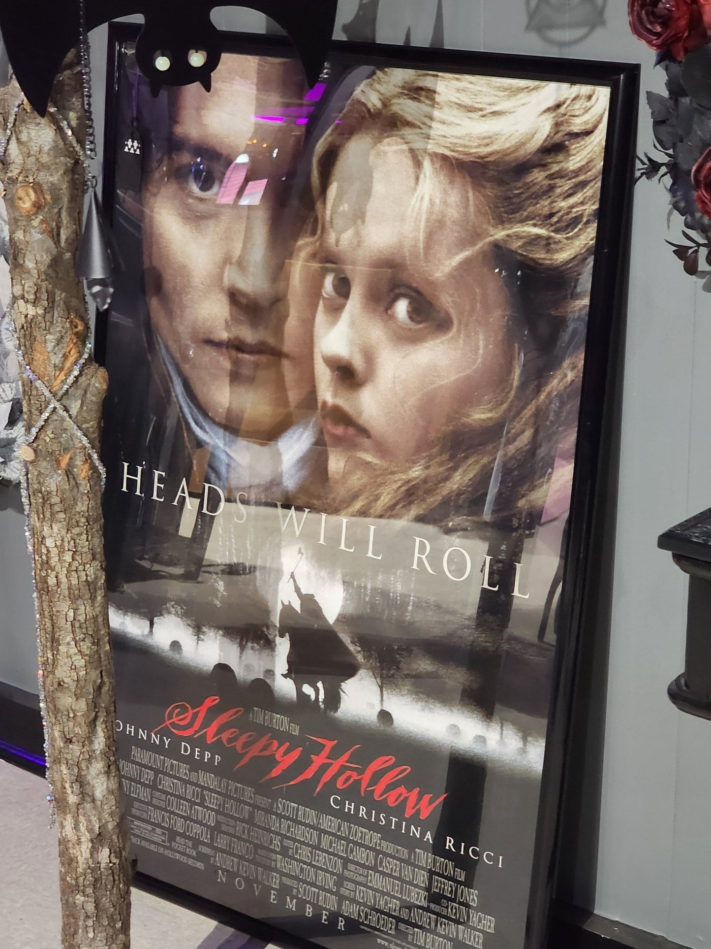 Sleepy Hollow Original Movie Poster Framed Johnny Depp Wall Hanging - Gothic & Alternative Gift - Haunted
