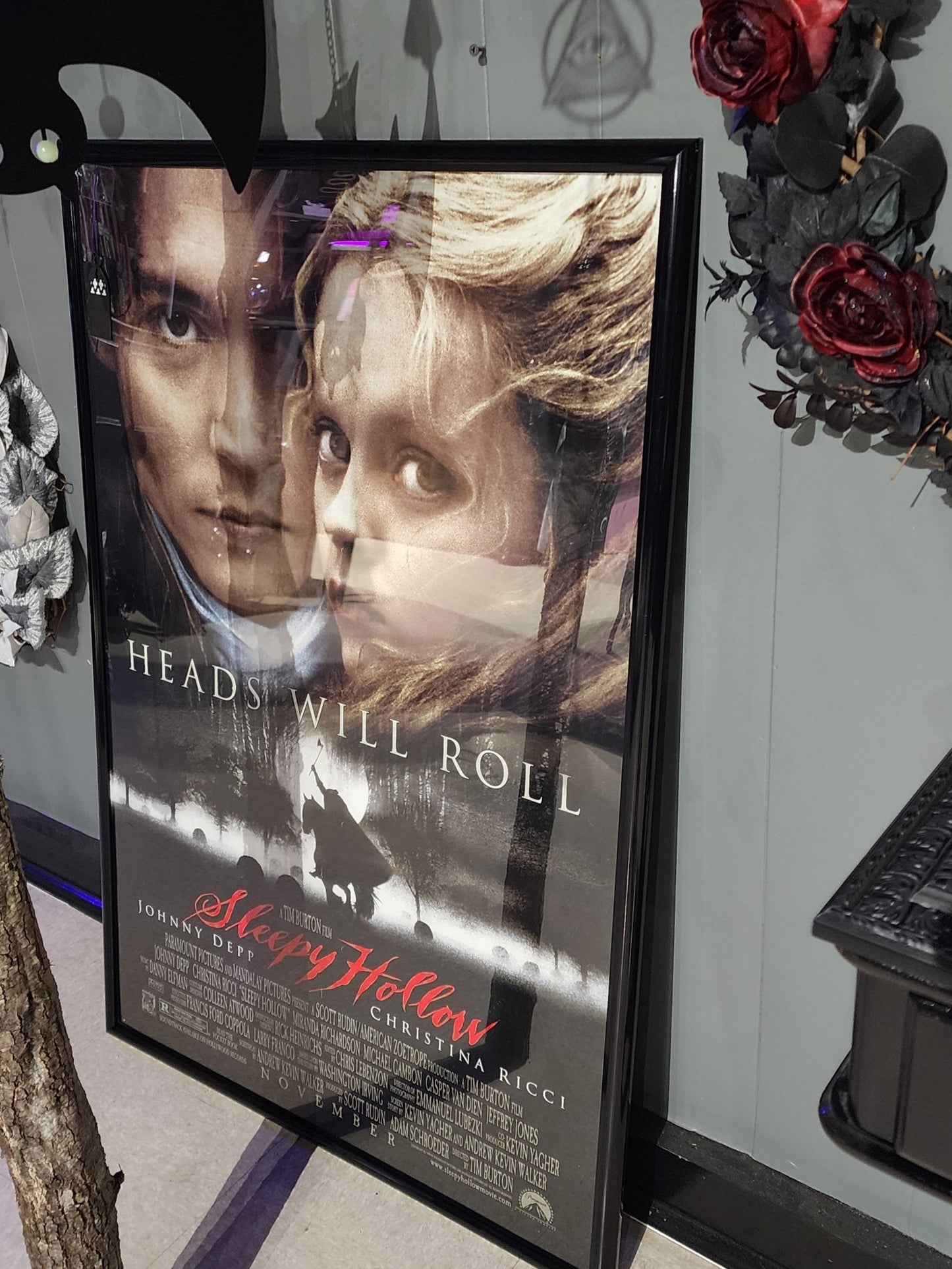 Sleepy Hollow Original Movie Poster Framed Johnny Depp Wall Hanging - Gothic & Alternative Gift - Haunted