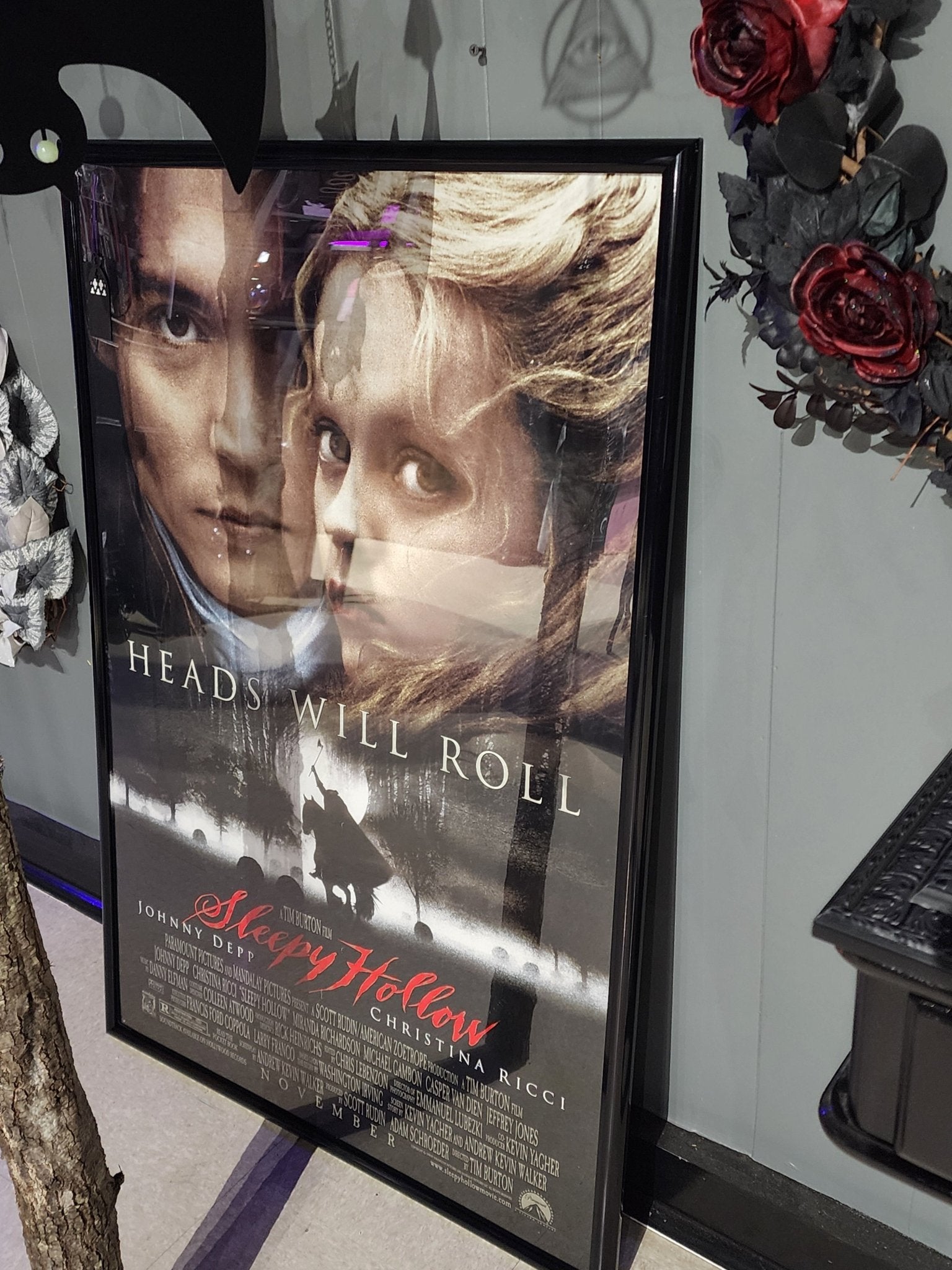Sleepy Hollow Original Movie Poster Framed Johnny Depp Wall Hanging - Gothic & Alternative Gift - Haunted
