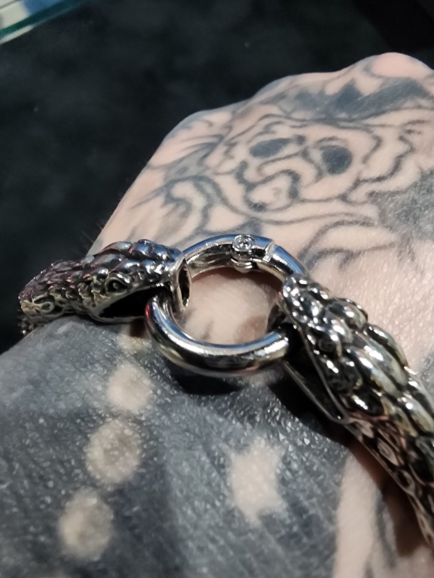 Snake Head Chain Bracelet Jewelry - Gothic & Alternative Gift - Haunted
