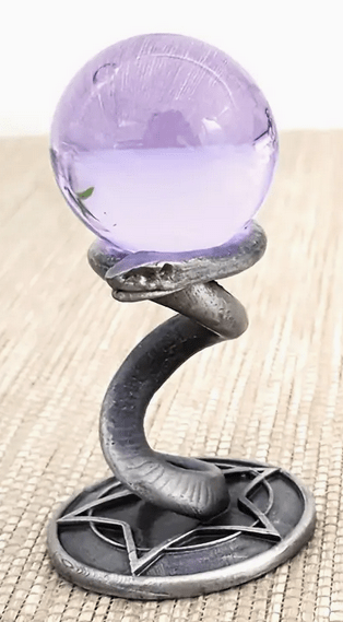 Snake-Inspired Crystal Ball Holder - Gothic & Alternative Gift - Haunted