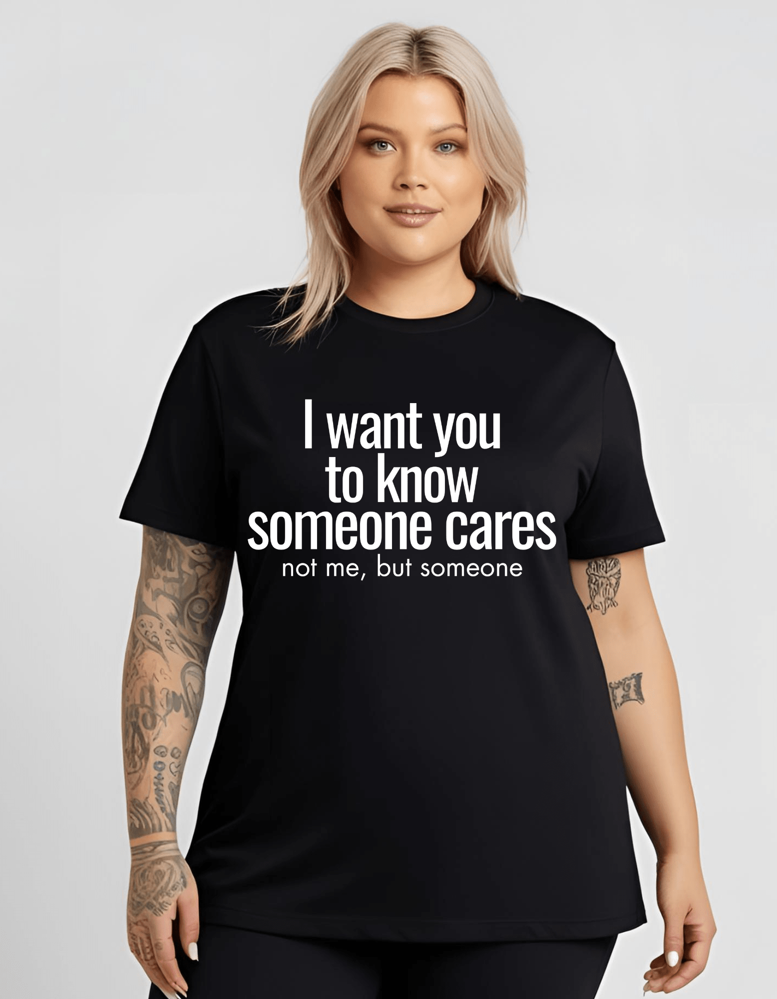 Someone Cares Funny Graphic Unisex Men's Women's T-Shirt Cotton Clothing - Gothic & Alternative Gift - Haunted