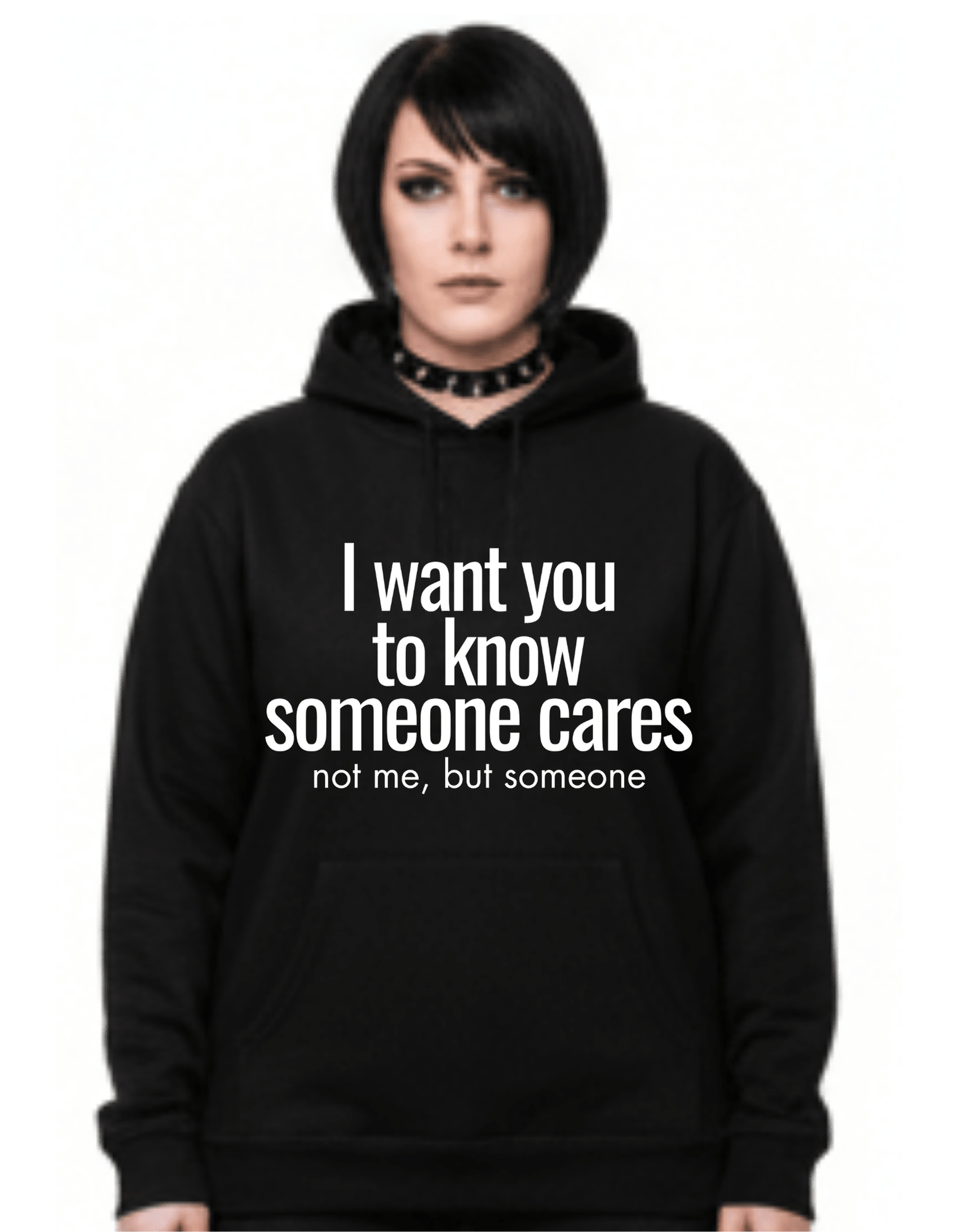 Someone who cares Custom Black Hoodie Sweatshirt Pullover Clothing - Gothic & Alternative Gift - Haunted