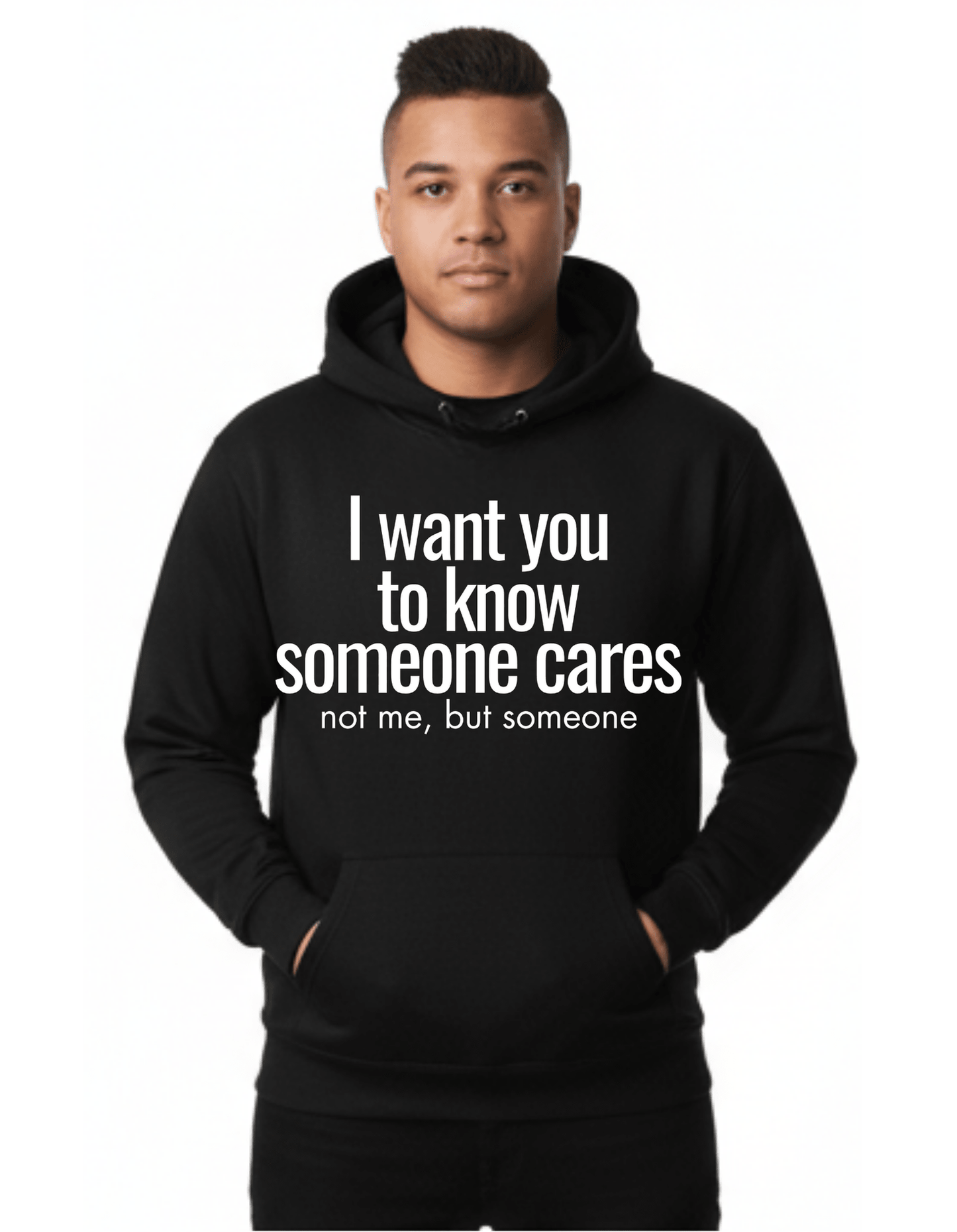 Someone who cares Custom Black Hoodie Sweatshirt Pullover Clothing - Gothic & Alternative Gift - Haunted