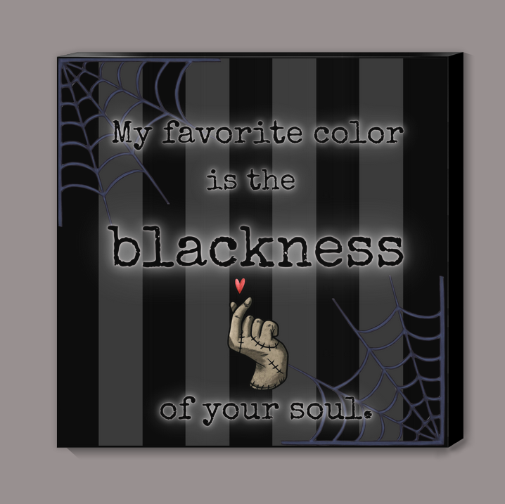 Blackness of your soul Canvas Print