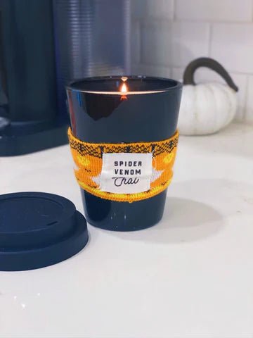 Spider Venom Chai Large Glass Coffee Mug Candle Candles - Gothic & Alternative Gift - Haunted
