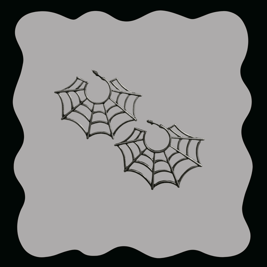Spiderweb Earrings – Gothic Victorian Stainless Steel Jewelry Jewelry - Gothic & Alternative Gift - Haunted