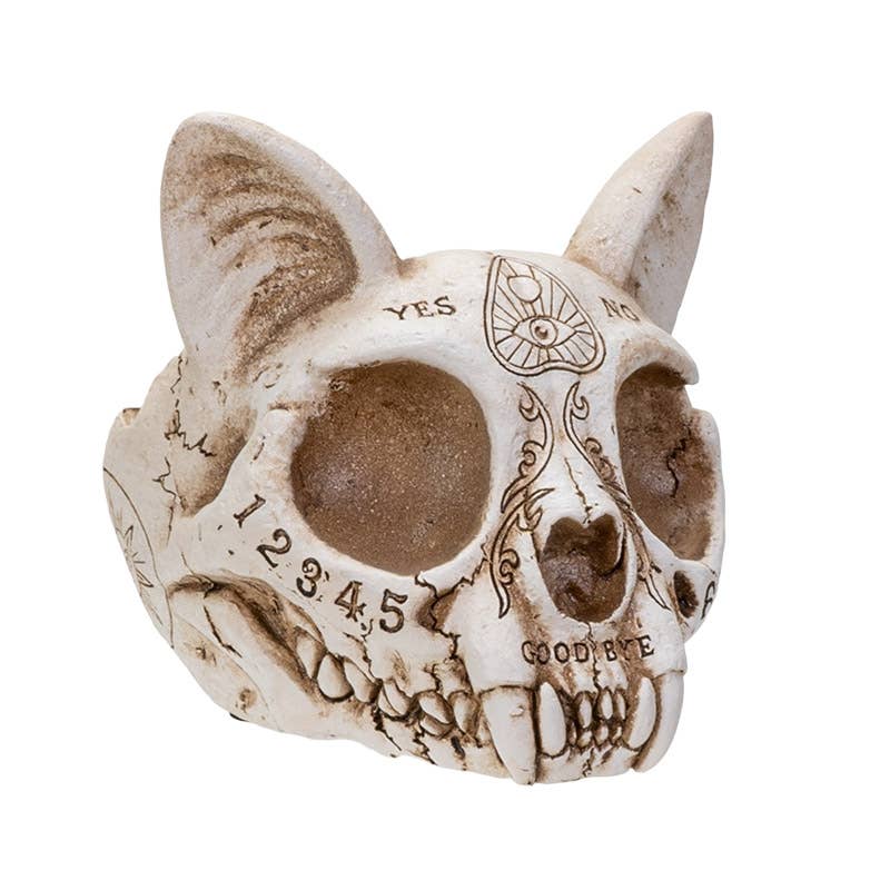Spirit Cat Skull Ashtray Home Decor - Gothic & Alternative Gift - Haunted