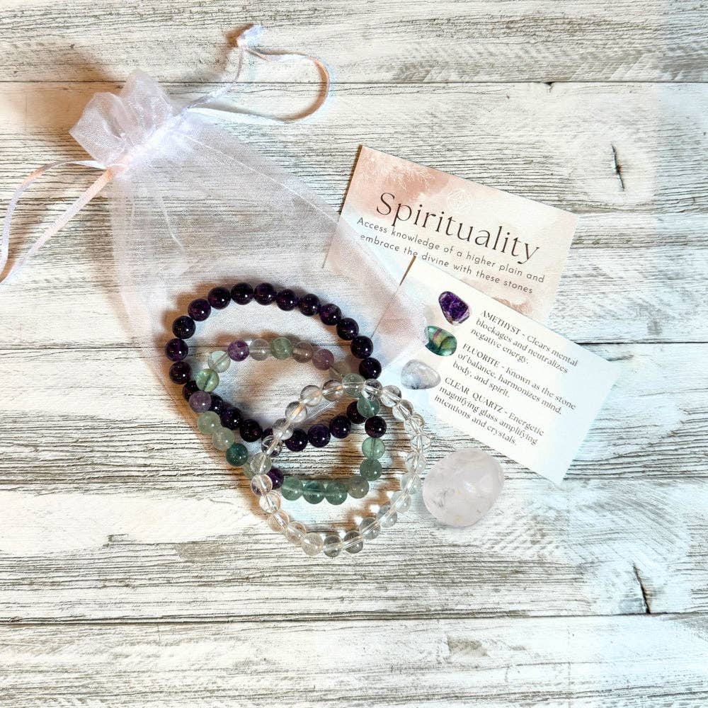 Spirituality Intentions Bracelet Set Crystal - Gothic & Alternative Gift - Haunted
