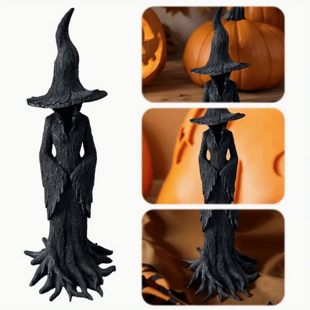 Spooky Black Witch Statue Home Decor - Gothic & Alternative Gift - Haunted