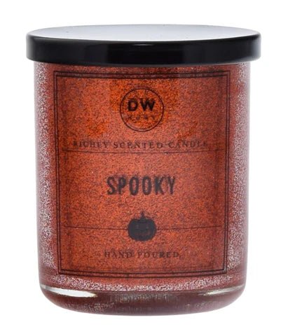 Spooky - Glitter Orange Mini Glass Candle pumpkin, orange, butter Candles - Gothic & Alternative Gift - Haunted