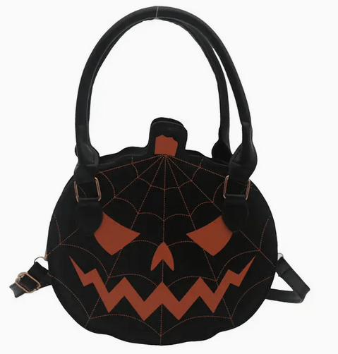 Spooky Halloween Pumpkin Jack-O-Lantern Purse Bag Crossbody Purses and Bags - Gothic & Alternative Gift - Haunted