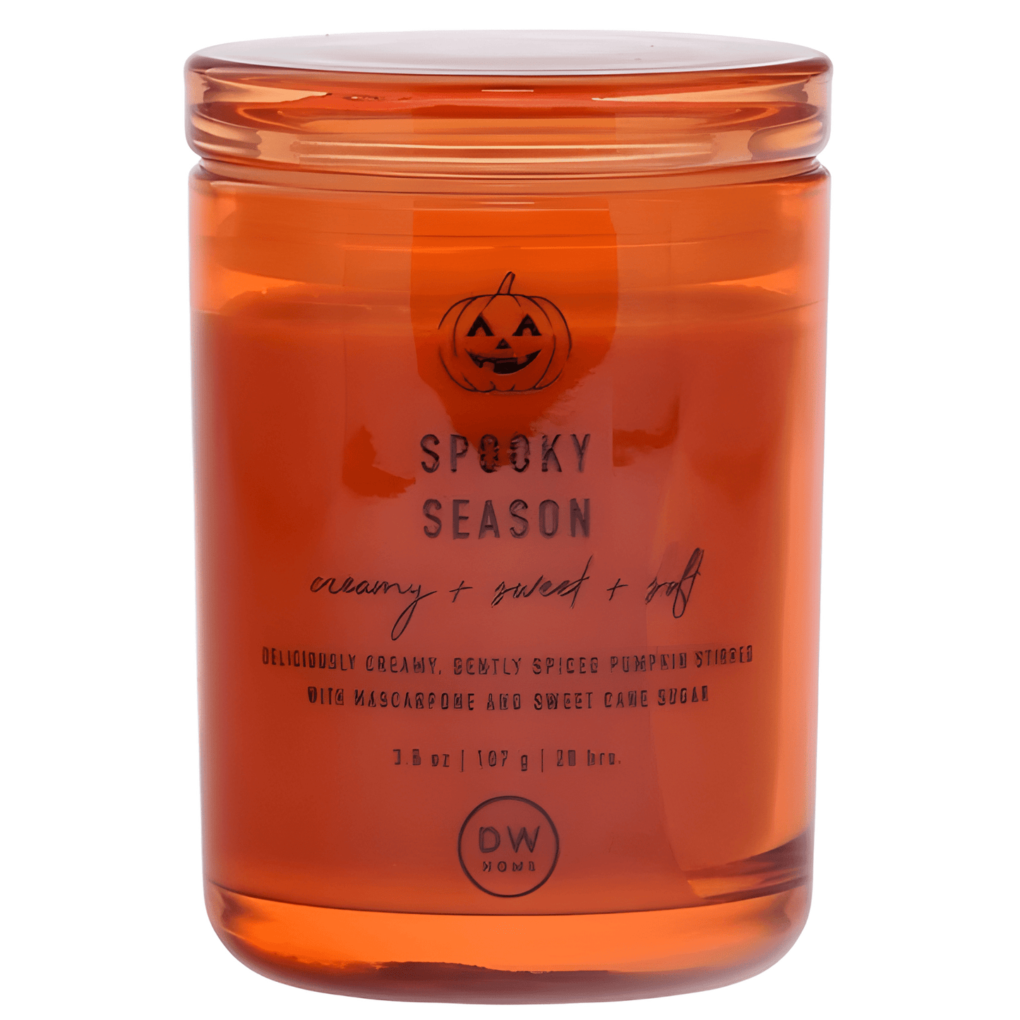Spooky Season - Mini Glass Candle pumpkin, mascarpone, sugar, graham cracker Candles - Gothic & Alternative Gift - Haunted