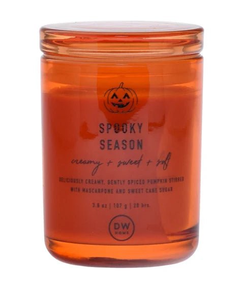 Spooky Season - Mini Glass Candle pumpkin, mascarpone, sugar, graham cracker Candles - Gothic & Alternative Gift - Haunted