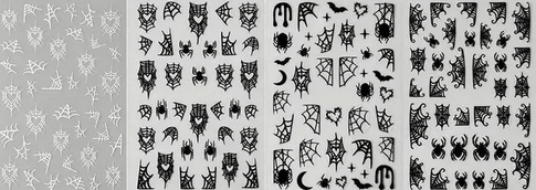 Spooky Spiderweb nail sticker sheet Beauty - Gothic & Alternative Gift - Haunted
