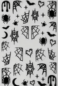 Spooky Spiderweb nail sticker sheet Beauty - Gothic & Alternative Gift - Haunted