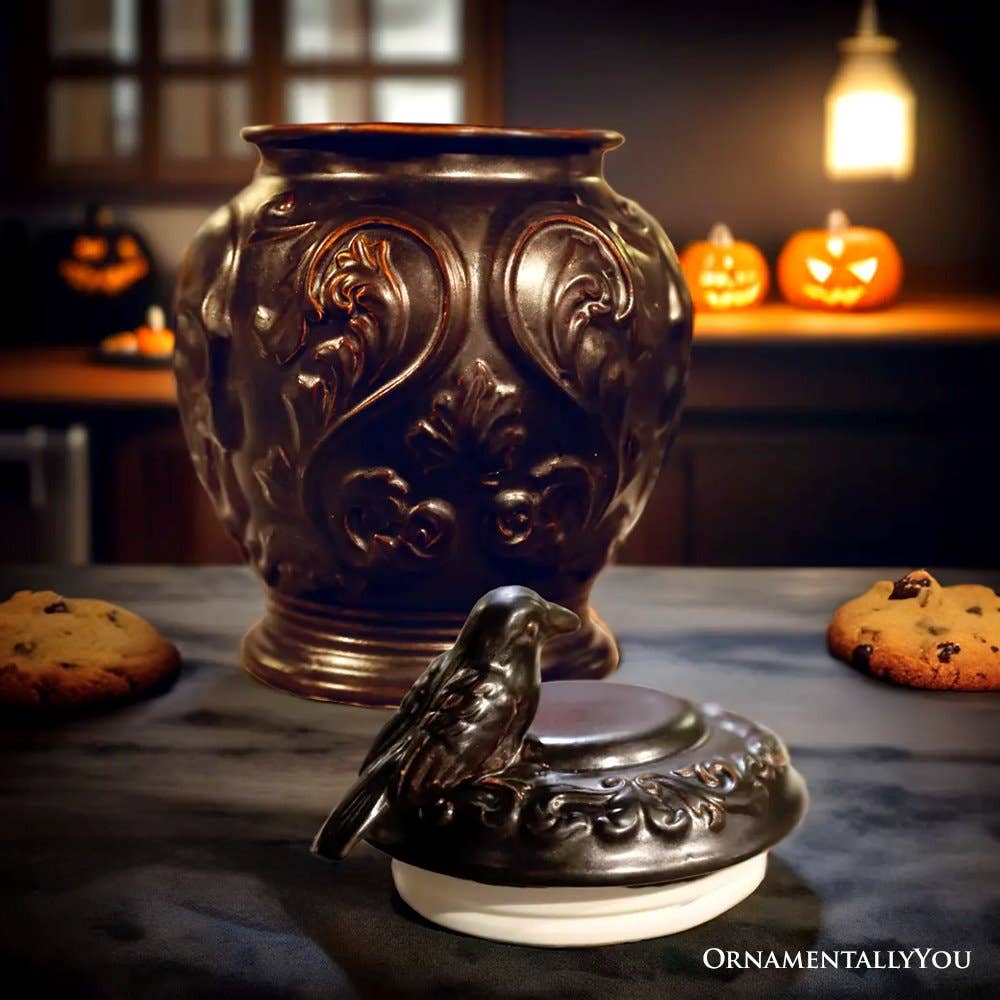 Spooky Urn 8" Cookie Jar Home Decor - Gothic & Alternative Gift - Haunted