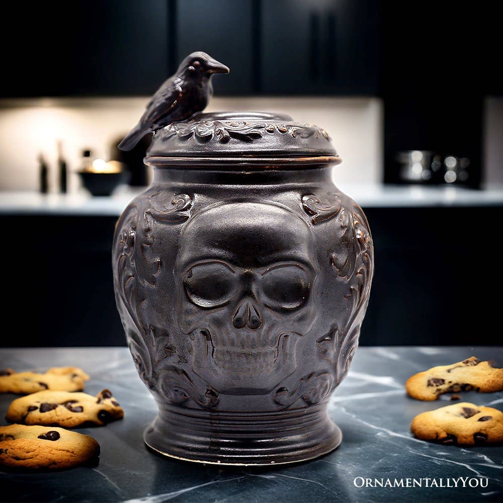 Spooky Urn 8" Cookie Jar Home Decor - Gothic & Alternative Gift - Haunted