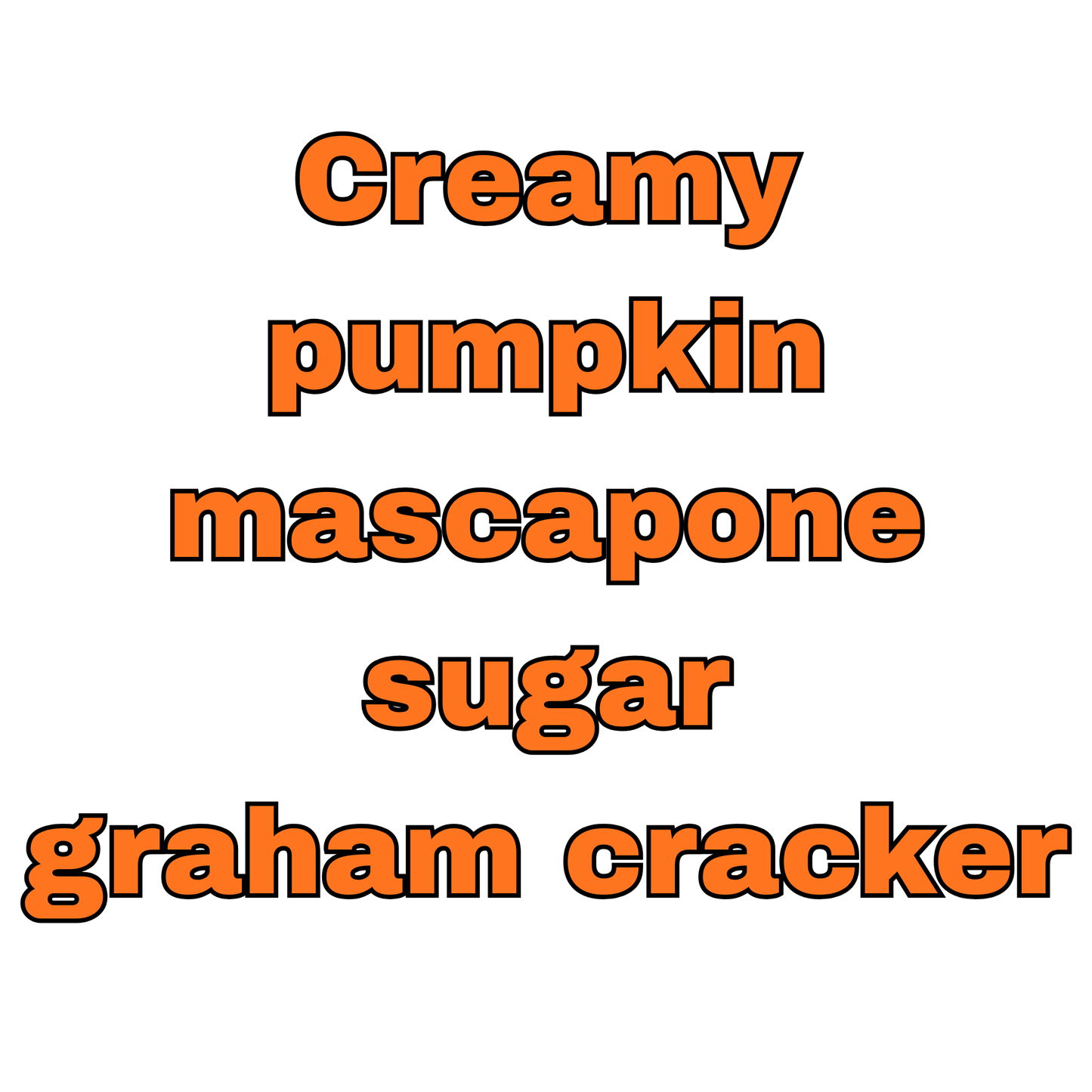 Spooky Season - Mini Glass Candle pumpkin, mascarpone, sugar, graham cracker