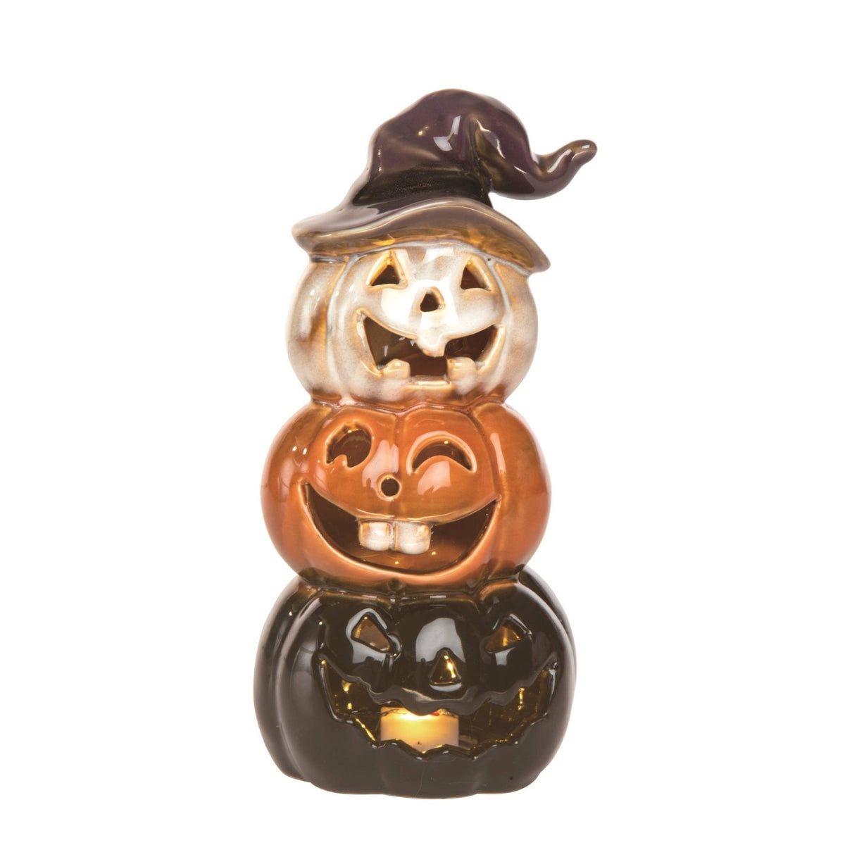 Stacked Jack-O-Lantern Seasonal Home Decor - Gothic & Alternative Gift - Haunted