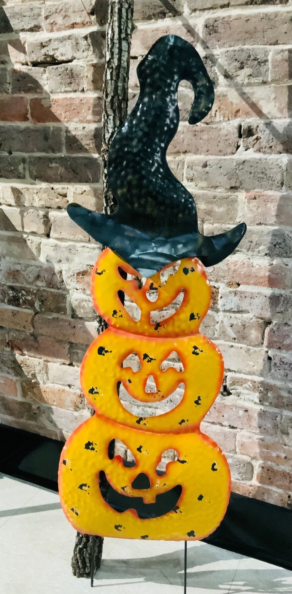 Stacked pumpkin metal sign Garden Decor - Gothic & Alternative Gift - Haunted