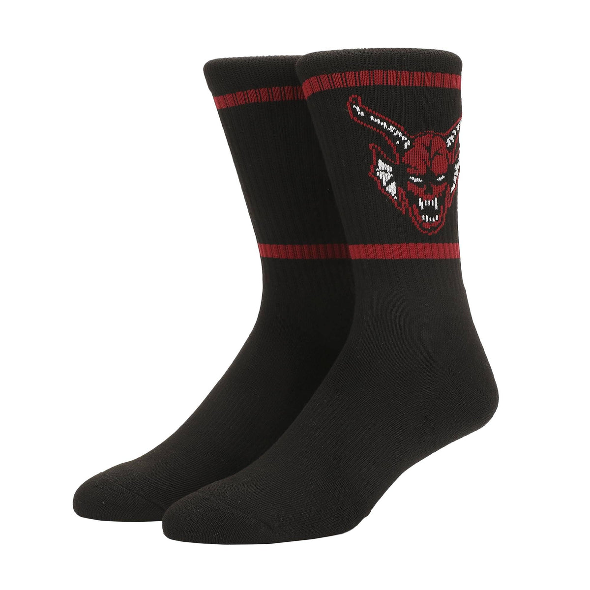 Stranger Things Hellfire Club Striped Men's Athletic Crew Socks Accessories - Gothic & Alternative Gift - Haunted