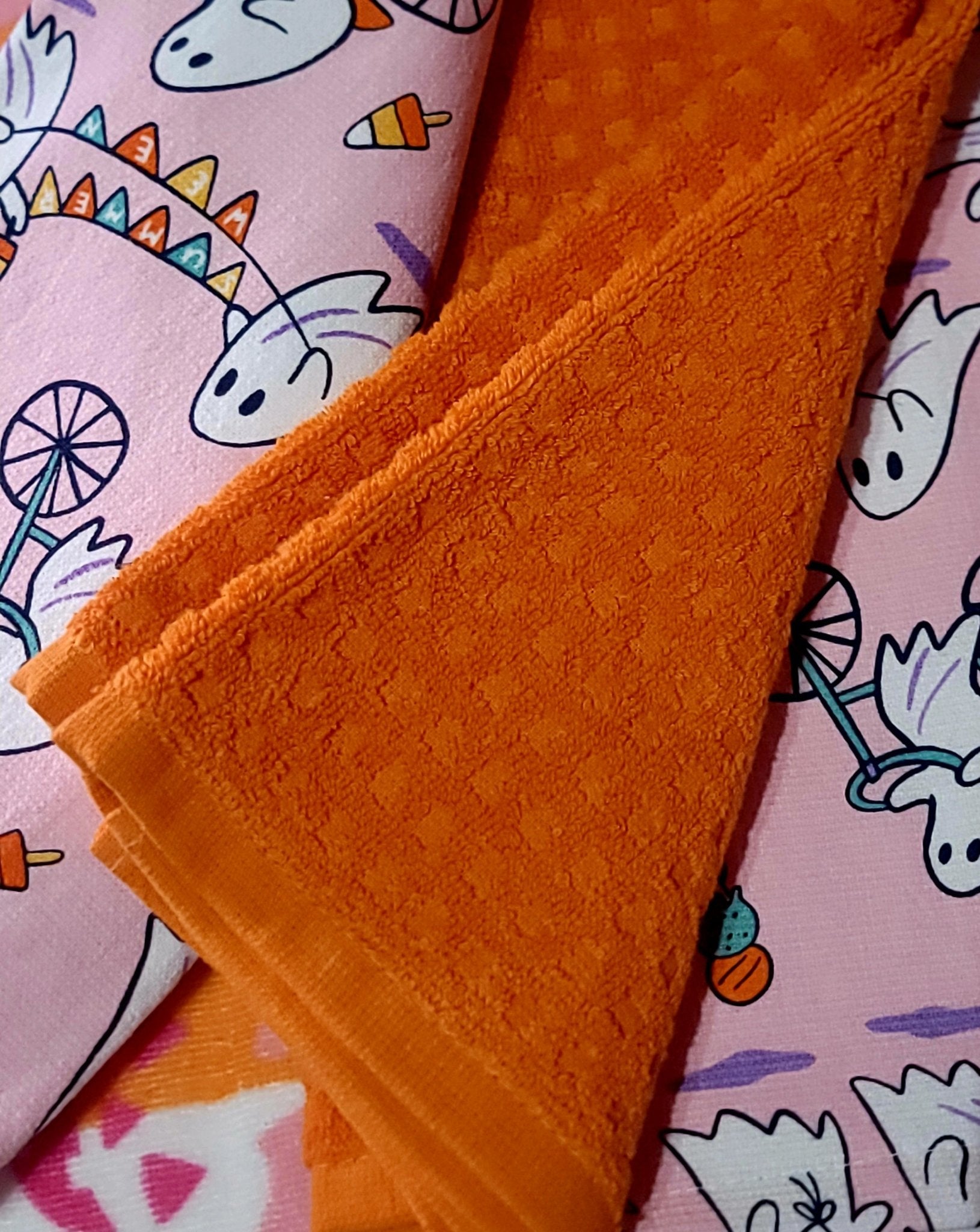 Summer Activities Pink Ghost Summerween Kitchen Towels Set of 3 Kitchenware - Gothic & Alternative Gift - Haunted